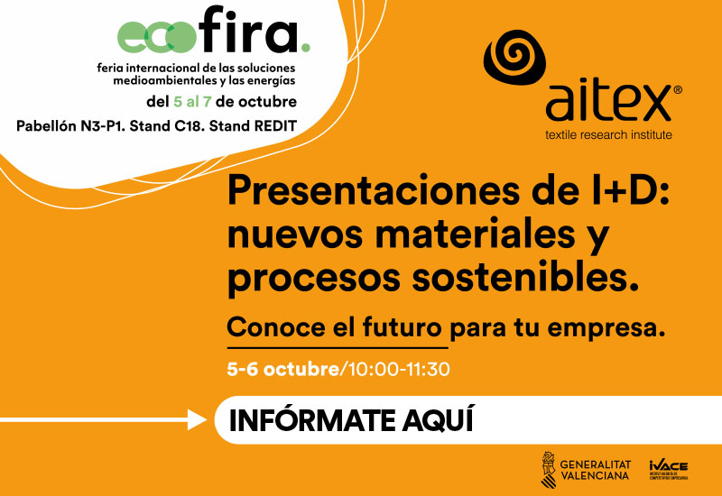 En este momento estás viendo AITEX presenta en Ecofira nuevos materiales y procesos sostenibles